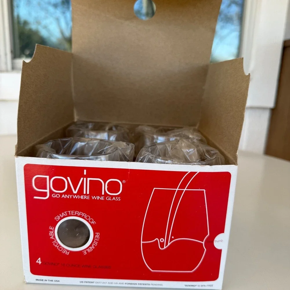 Govino Go Anywhere 16oz Wine Glasses‎ Set Of 4 Shatterproof